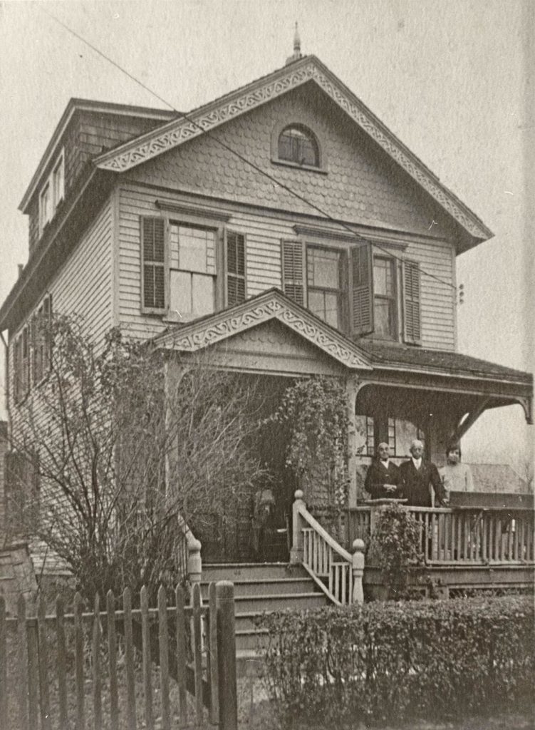 Lewis Latimer and his house in the 1900s